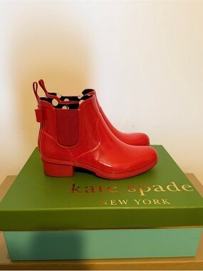Kate Spade Red Rain Boots